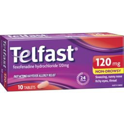 Photo of Telfast Non Drowsy 120mg 10 Tablets