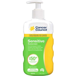 Photo of Cancer Council Sunscreen Sensitive Spf50+ 200ml