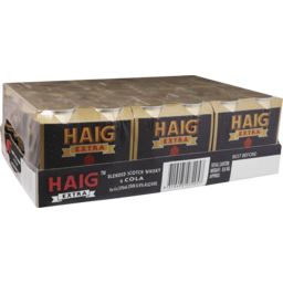 Photo of Haig Extra Blended Scotch Whisky & Cola 24 Pack 375ml