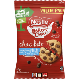 Photo of Nestle Bakers Choice Milk Chocolate Choc Bits Value Pack