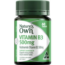 Photo of Natures Own Vitamin B3 Tablets 500mg 60 Pack