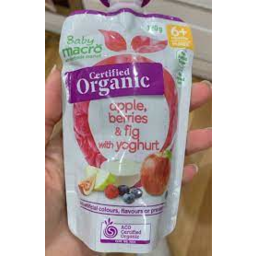 Photo of Macro Organic Baby Food Yoghurt Apple, Berry & Fig 120g