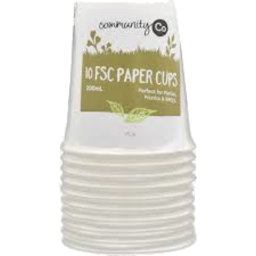 Photo of Comm Co Paper Cups 200ml 10pk