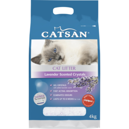Photo of Catsan Crystals Cat Litter Lavender Scented 4kg