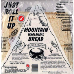Photo of Mountain Bread Wheat Wraps 200g