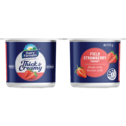 Photo of Dairy Farmers Thick & Creamy Field Strawberry Yoghurt 4 Pack