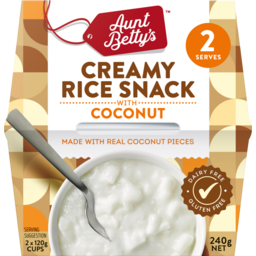 Photo of Aunt Betty's Creamy Rice Snack With Coconut 2 Serves