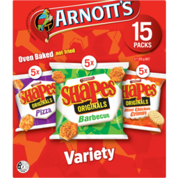 Photo of Arnotts Shapes Originals Variety Multipack 15 Pack 375g