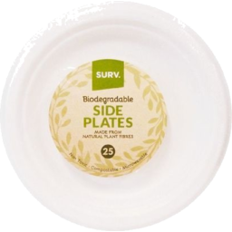 Photo of Surv. Biodegradable Side Plates 25 Pack