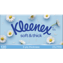 Photo of Kleenex Soft & Thick 3 Ply Facial Tissues 120 Pack