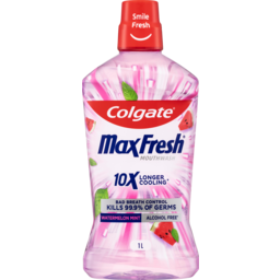 Photo of Colgate Max Fresh Alcohol Free Watermelon Mint Mouthwash