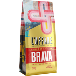 Photo of Laffare Brava Fair Trade Organic Coffee Plunger & Filter Grind 200g 