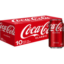 Photo of Soft Drinks, Coca-Cola Classic 10 x 375 ml