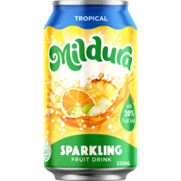 Photo of Mildura Tropical Sparkling Fruit Drink 330ml