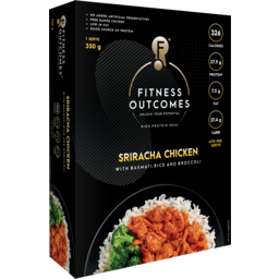 Photo of Fitness Outcomes Sriracha Chicken With Basmati Rice And Broccoli 350g