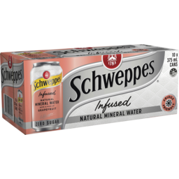 Photo of Schweppes Infused Mineral Water With Grapefruit 375ml X 10 Cans 10.0x375ml