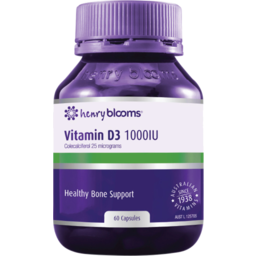 Photo of HENRY BLOOMS Vitamin D3 1000iu 60 Cap