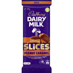 Photo of Cadbury Chocolate Block Dairy Milk Slices Peanut Caramel