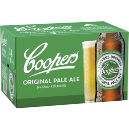Photo of Coopers Pale Ale Bottles 375ml X 4 X 6 Pack Carton 24.0x375ml