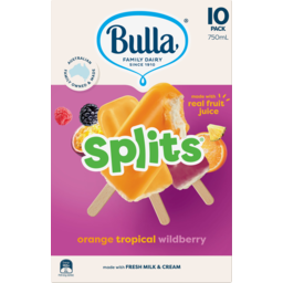 Photo of Bulla Splits Tropical, Wildberry & Orange 10pk