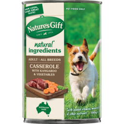 Photo of Nature's Gift Casserole Kangaroo & Vegetables Adult Wet Dog Food 1.2kg 700g