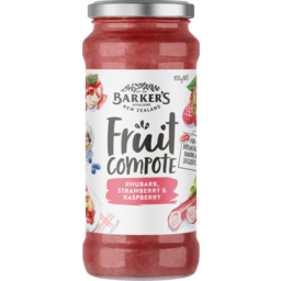 Photo of Barker's Rhubarb Strawberry Raspberry Compote 355g   