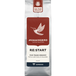 Photo of Hummingbird Fair Trade Organic Fresh Coffee Re:Start Espresso Grind -