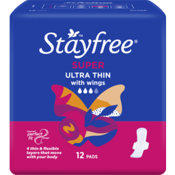 Photo of Stayfree Ultra Thin Super Pads With Wings 12 Pack