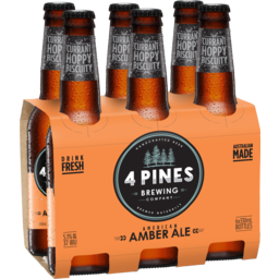 Photo of 4 Pines American Amber 6 Pack 330ml Bottles 6.0x330ml