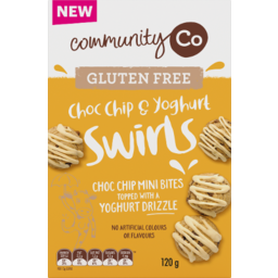 Photo of Community Co. Gluten Free Choc Chip & Yoghurt Swirls 120g