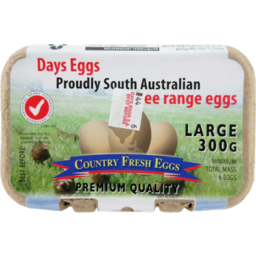 Photo of Country Fresh Free Range Eggs Large 6 Pack 300g