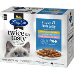 Photo of Fussy Cat Twice As Tasty Grain Free Slices & Fish Jelly Wet Cat Food
