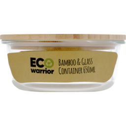 Photo of Zinc Eco Warrior Glass & Bamboo Container 650ml