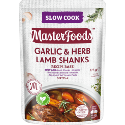 Photo of Masterfoods Garlic & Herb Lamb Shanks Slow Cook Recipe Base 175g 175g