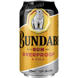 Photo of Bundaberg Overproof & Cola Can 375ml