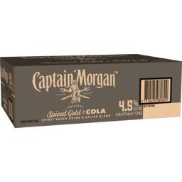 Photo of Captain Morgan Original Spiced Gold & Cola 6x4x375ml 4.5% Cans