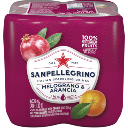 Photo of Sanpellegrino Italian Sparkling Drinks Melograno E Arancia (Pomegranate & Orange) Cans