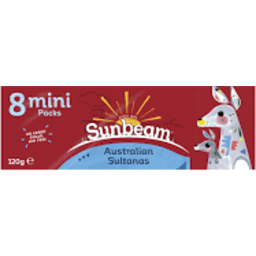 Photo of Sunbeam Sultanas Aus 8pk 120gm