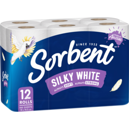 Photo of Sorbent Silky White Toilet Tissue 12 Pack 