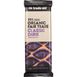 Photo of Trade Aid Chocolate Organic 55% Classic Dark 200g