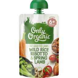Photo of Only Organic Wild Rice Risotto & Spring Lamb 6m+ Baby Food Pouch 120g