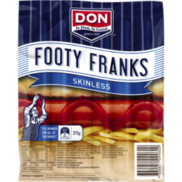 Photo of Don Skinless Footy Franks 375g