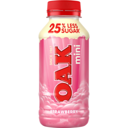 Photo of Oak 25% Less Sugar Mini Strawberry Flavoured Milk 300ml