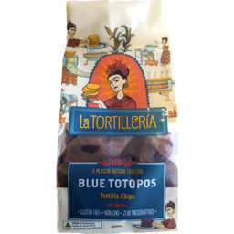 Photo of La Tortilleria Blue Totopos (Blue Corn Chips)