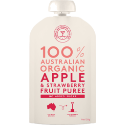 Photo of Australian Organic Food Co Apple & Strawberry Fruit Puree