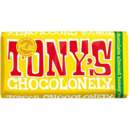 Photo of Tonys Chocolonely Milk Honey Almond Nougat Chocolate 180g
