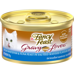 Photo of Fancy Feast Gravy Lovers Ocean Whitefish & Tuna Feast In Sauteed Seafood Flavour Gravy Wet Cat Food Can