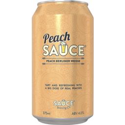 Photo of Sauce Brewing Peach Sauce Berliner Weisse Cans