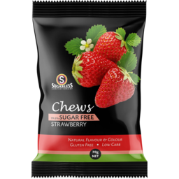 Photo of Sugarless Confectionery Co Strawberry Chews 70g