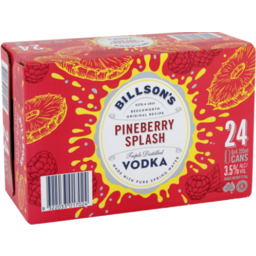 Photo of Billsons Pineberry Splash Vodka 24x355ml